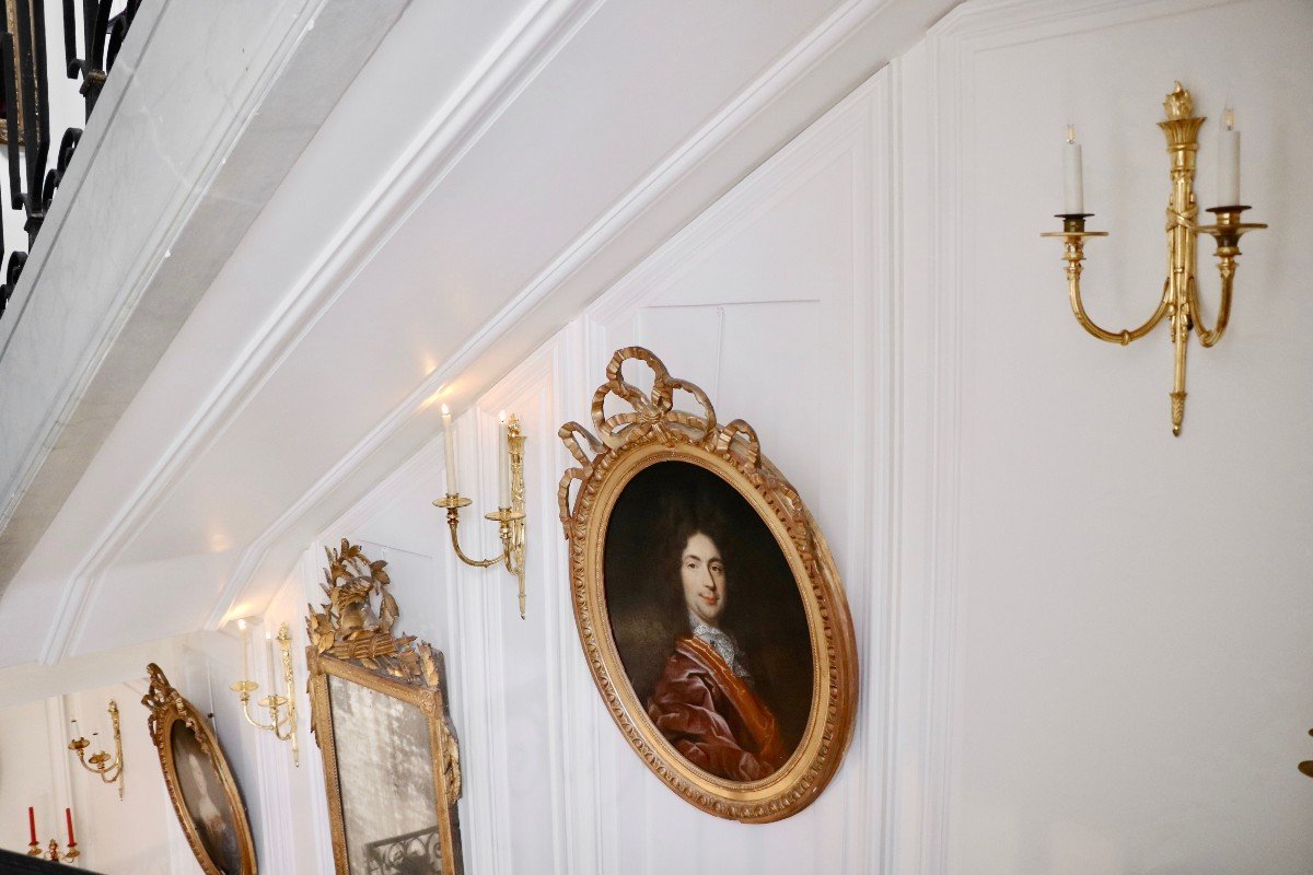 Suite Of Four Sconces In Gilt Bronze-photo-3