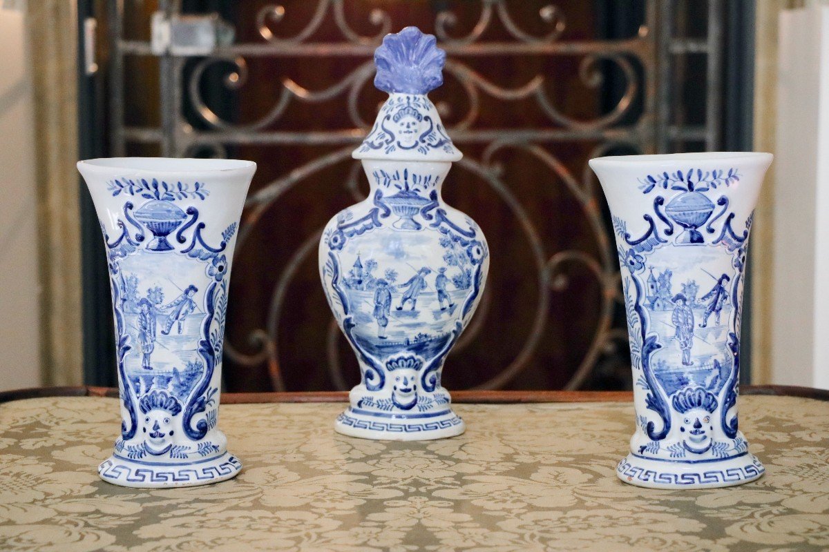Set Of Delft Vases