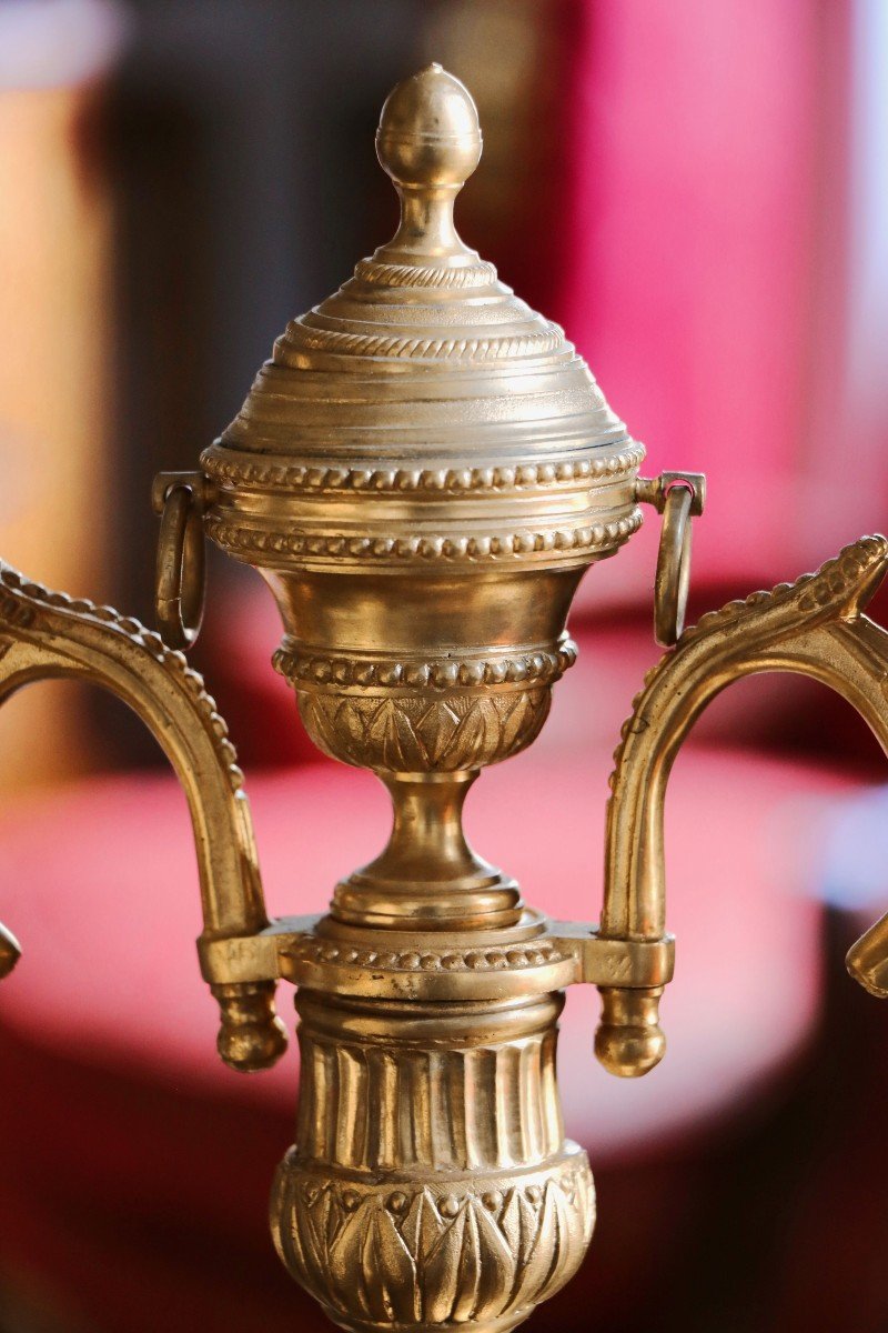Paire De Candélabres à Trois Bras De Lumières-photo-5