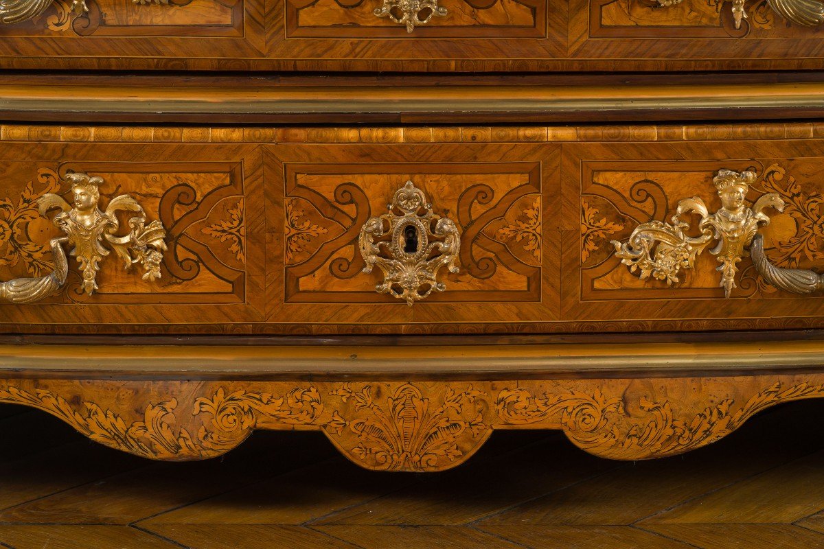 Commode Tombeau Marquetée-photo-4