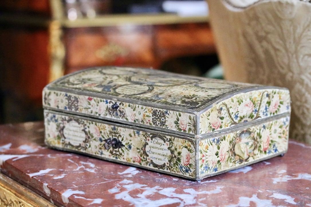 Box Covered With Painted Vellum