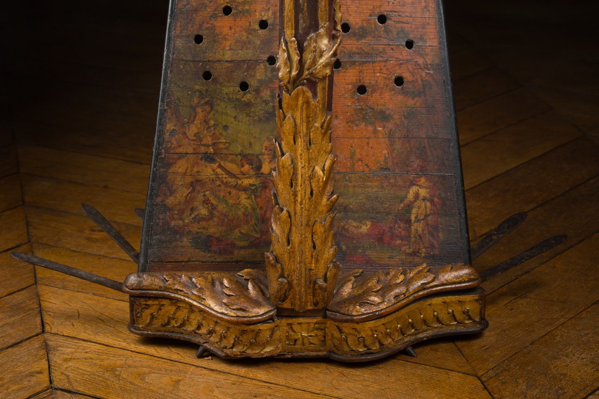 Louis XVI Period Gilded And Carved Wooden Pedal Harp-photo-5