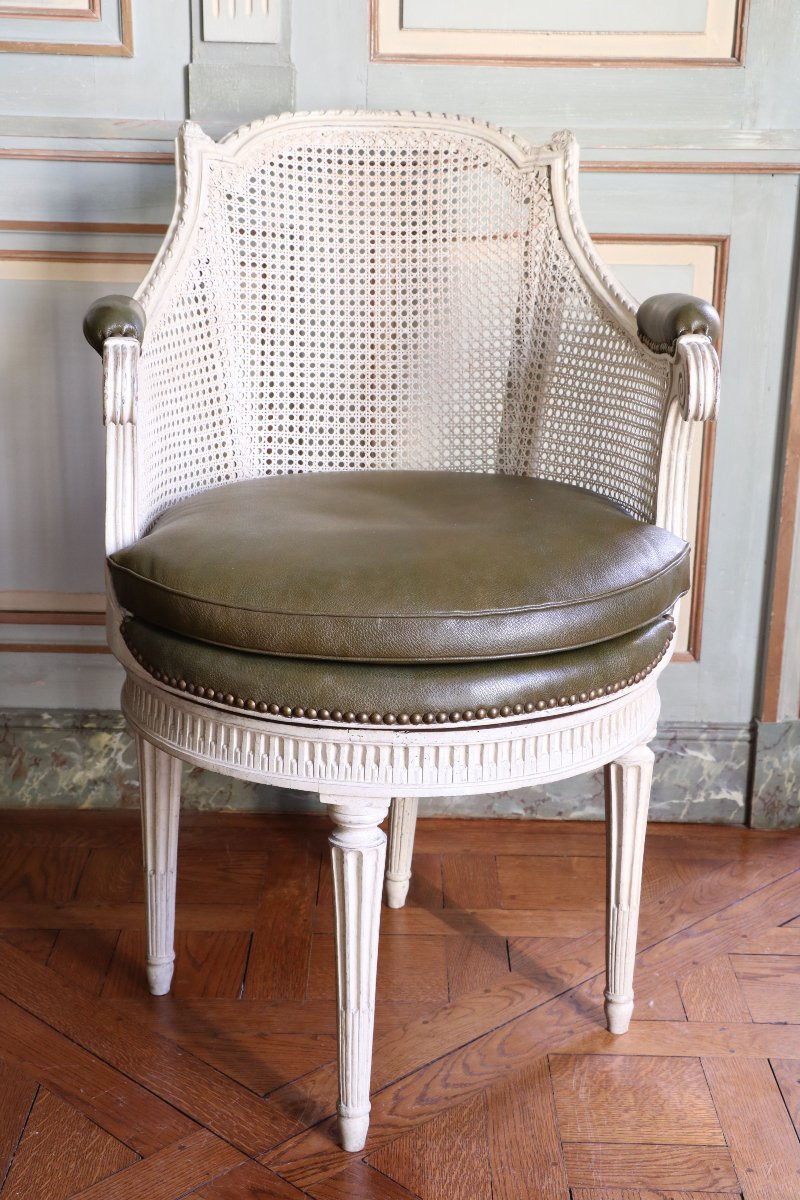 Louis XVI Period Armchair With Swivel Seat-photo-1
