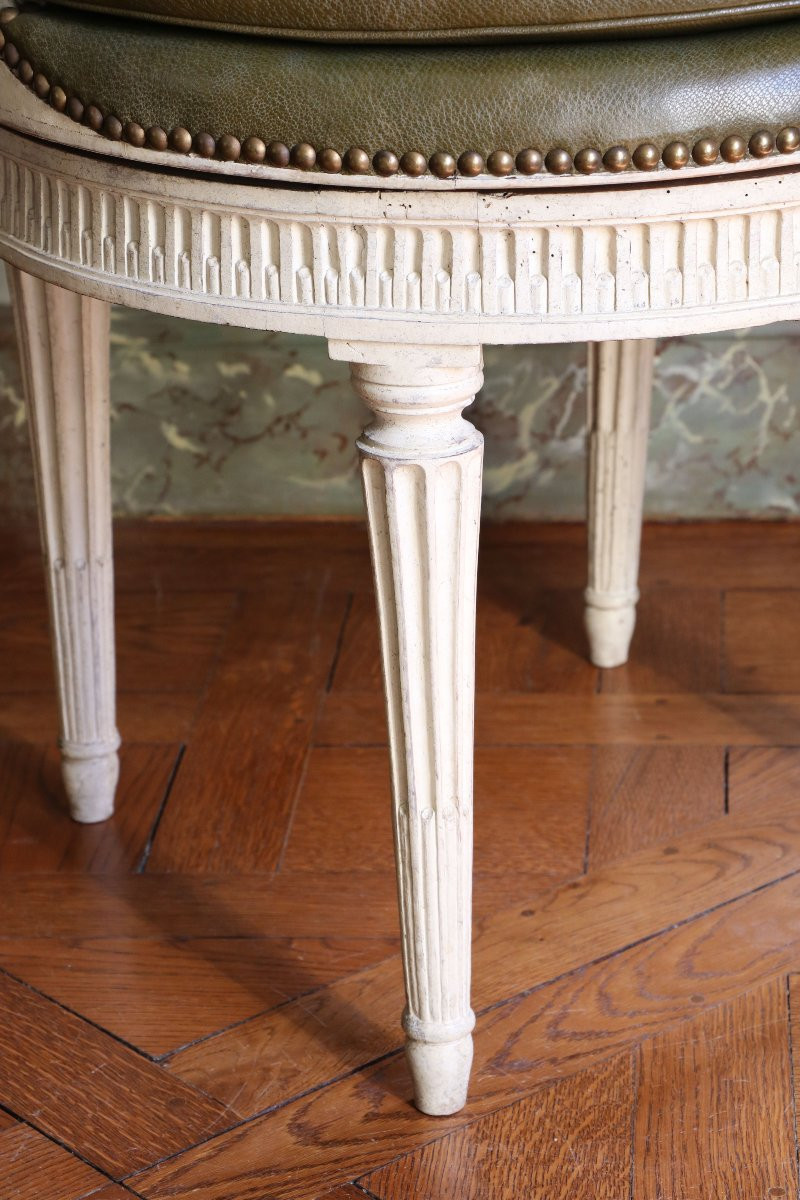 Louis XVI Period Armchair With Swivel Seat-photo-2