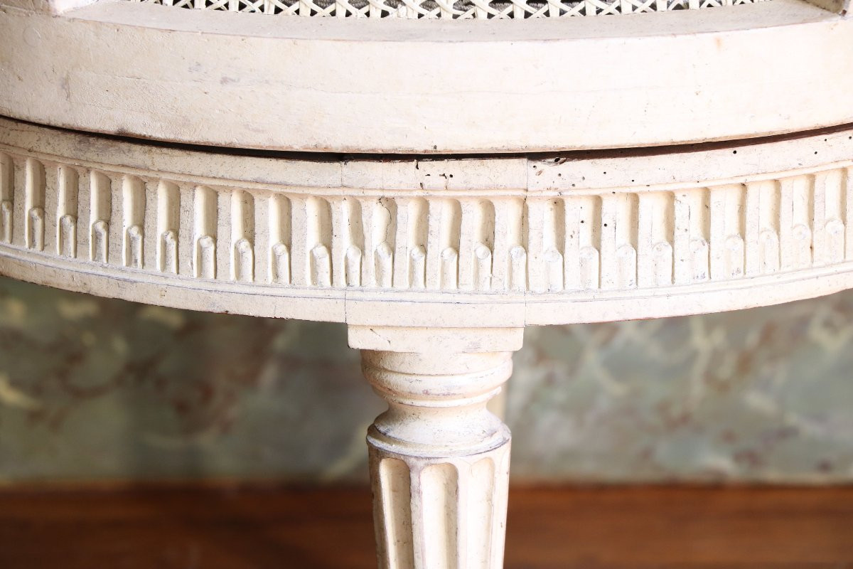 Louis XVI Period Armchair With Swivel Seat-photo-5