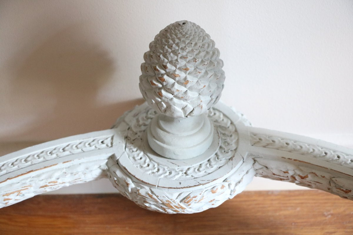 Louis XVI Console In Molded And Carved Beech-photo-3