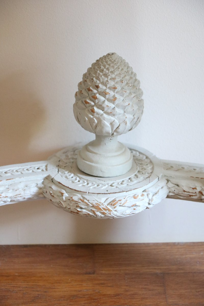 Louis XVI Console In Molded And Carved Beech-photo-3