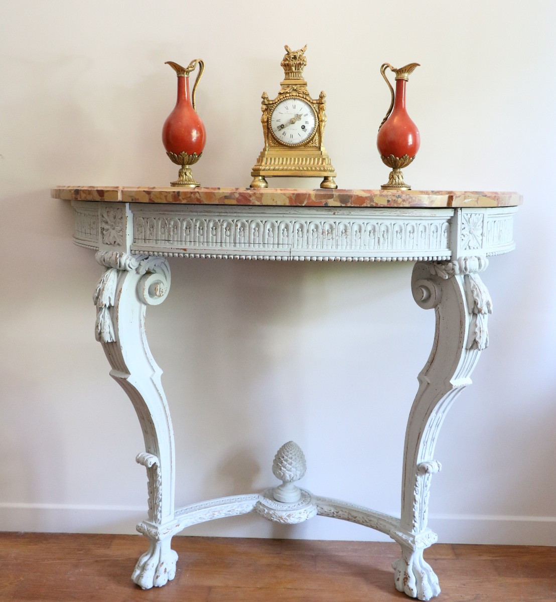 Louis XVI Console In Molded And Carved Beech