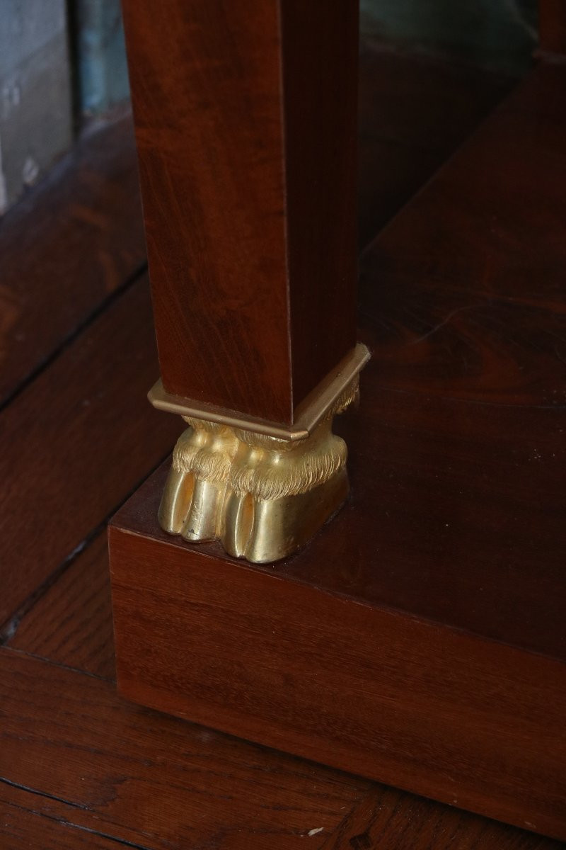 Pair Of Mahogany Console Tables Stamped Bernard Molitor-photo-2
