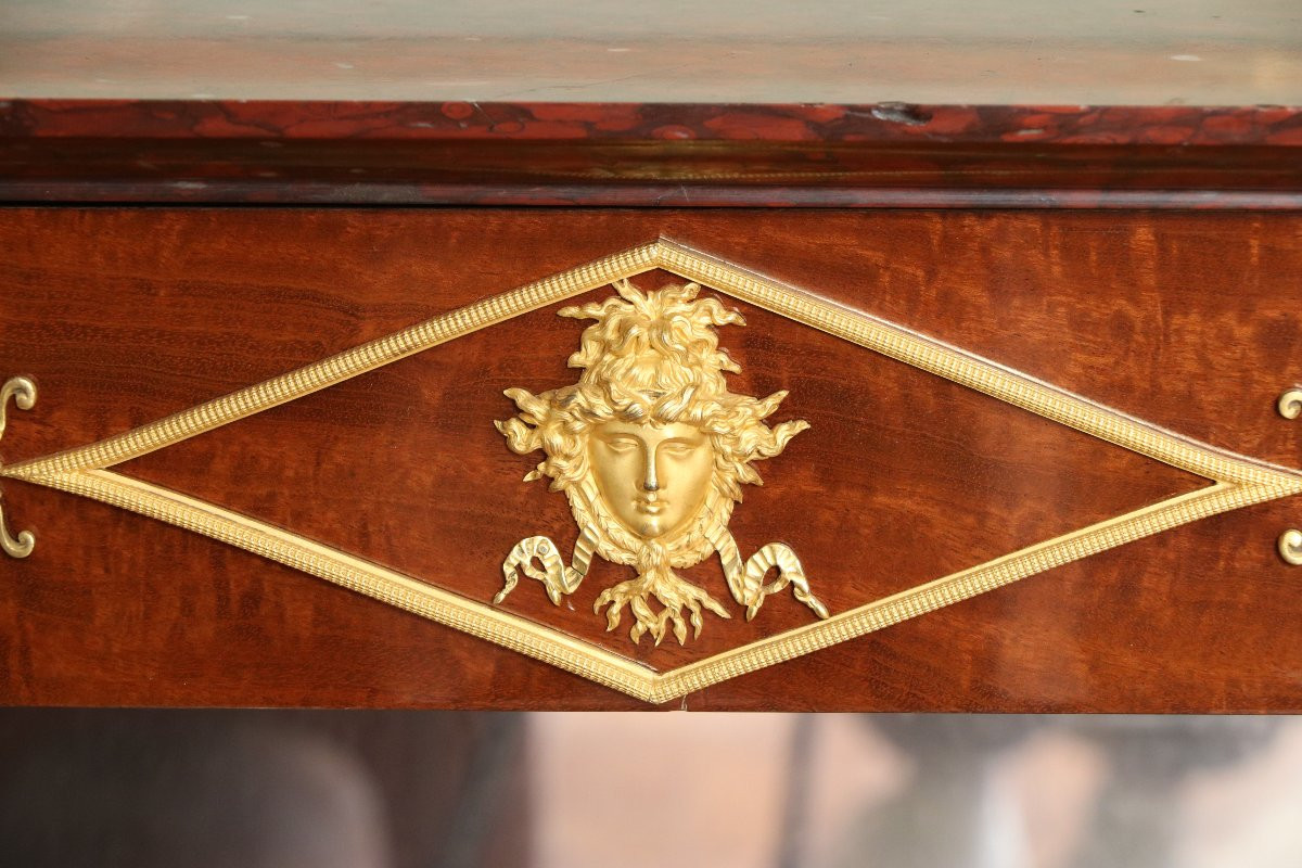 Pair Of Mahogany Console Tables Stamped Bernard Molitor-photo-3