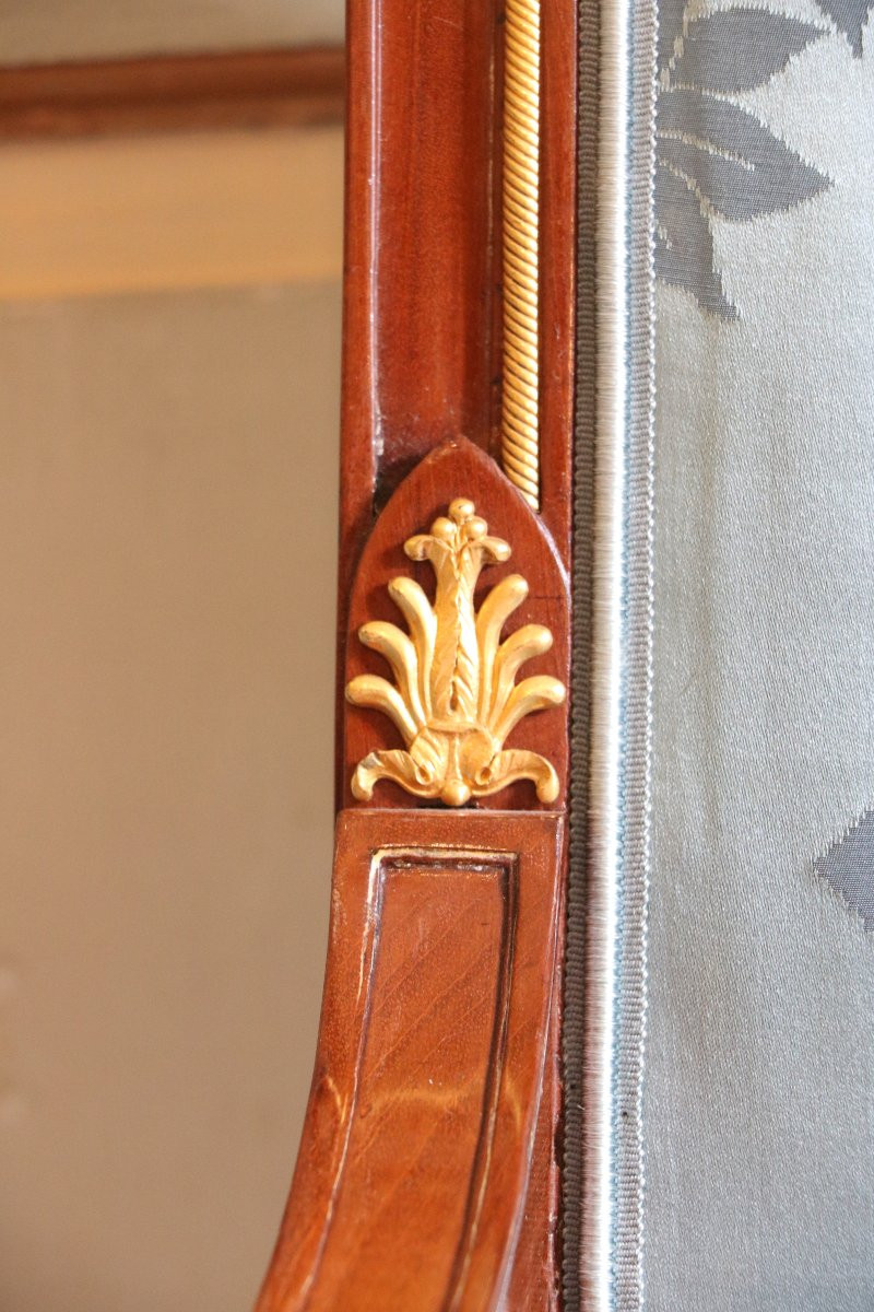 Suite de deux bergères, deux fauteuils et un canapé estampillée Demay-photo-3
