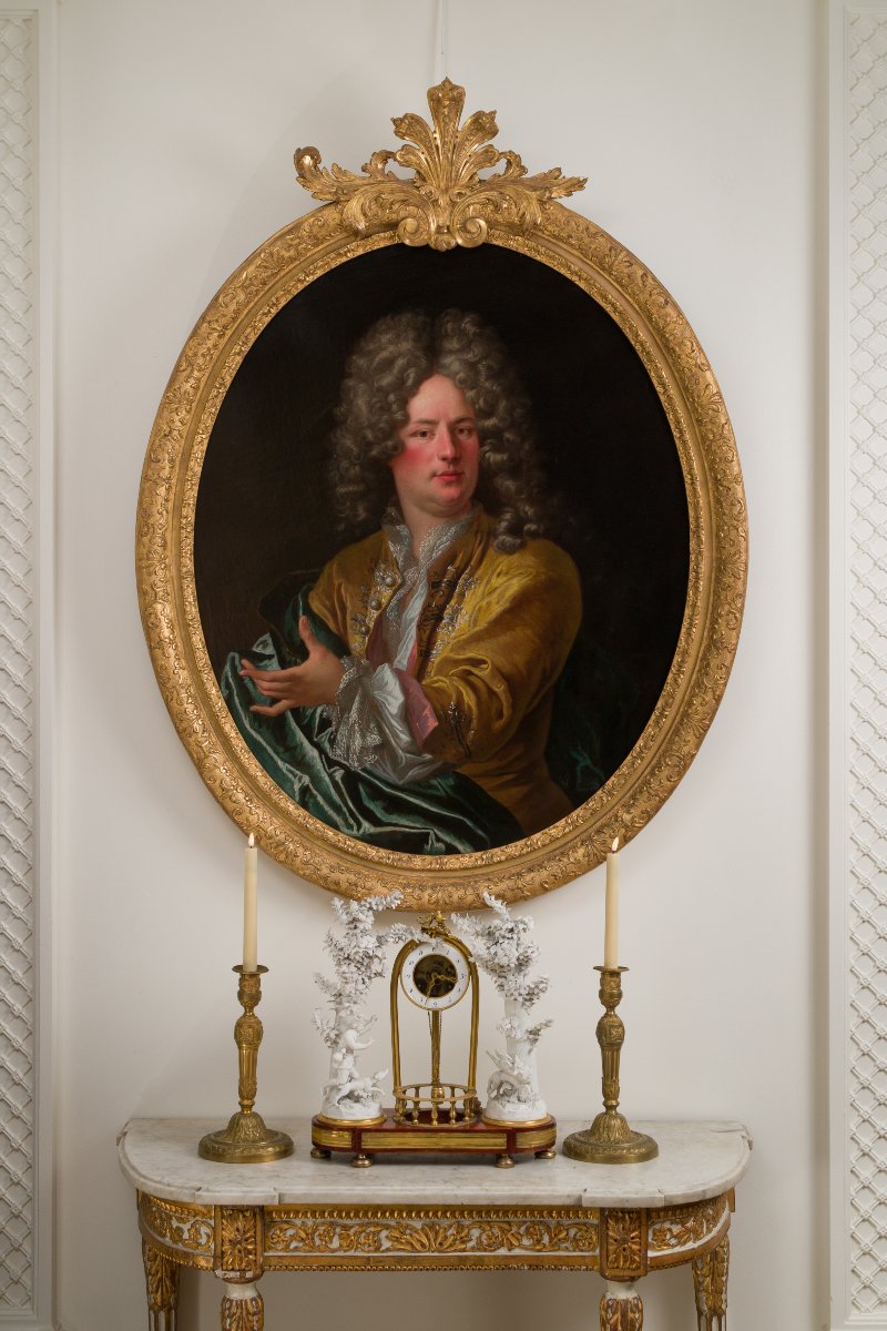 Portrait d’homme au drapé vert attribué à André BOUYS (1656-1740)-photo-2