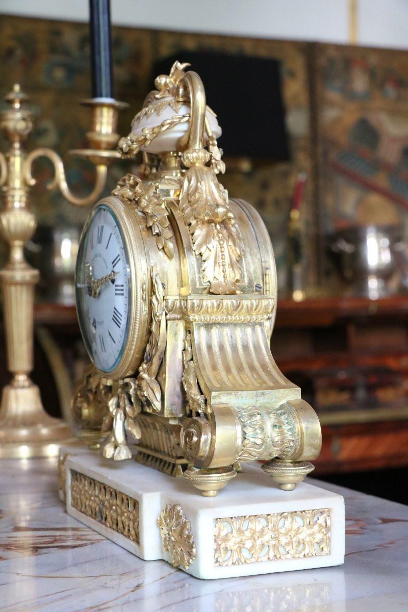 Louis XVI Gilt Bronze Clock-photo-5