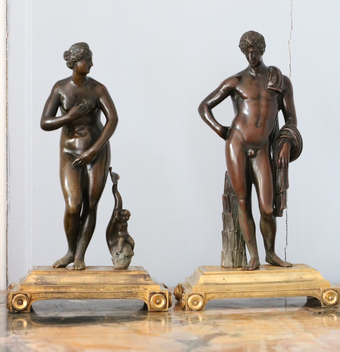 Pair Of 18th Century Bronze Sculptures