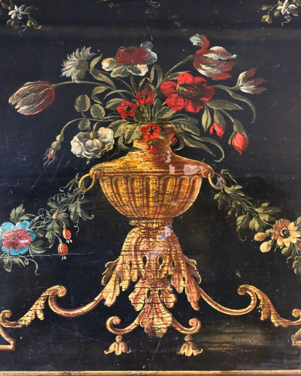Commode laquée d'époque Louis XIV-photo-1