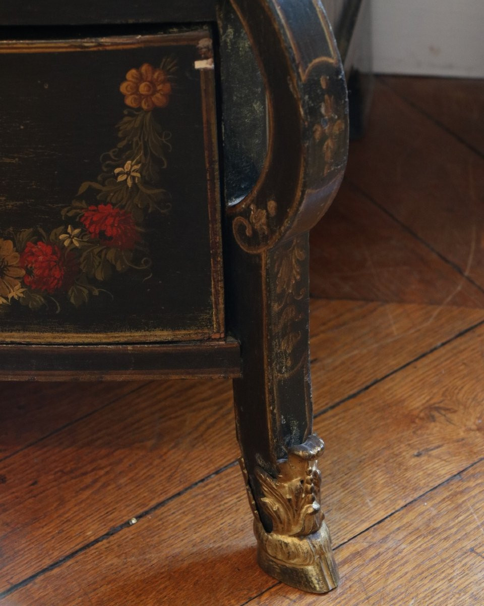 Commode laquée d'époque Louis XIV-photo-7