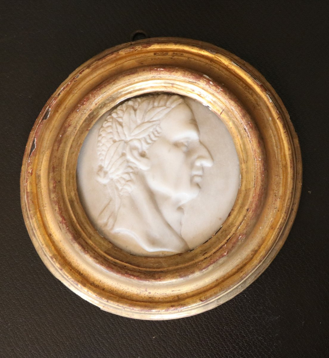 Set Of Four White Marble Medallions-photo-3