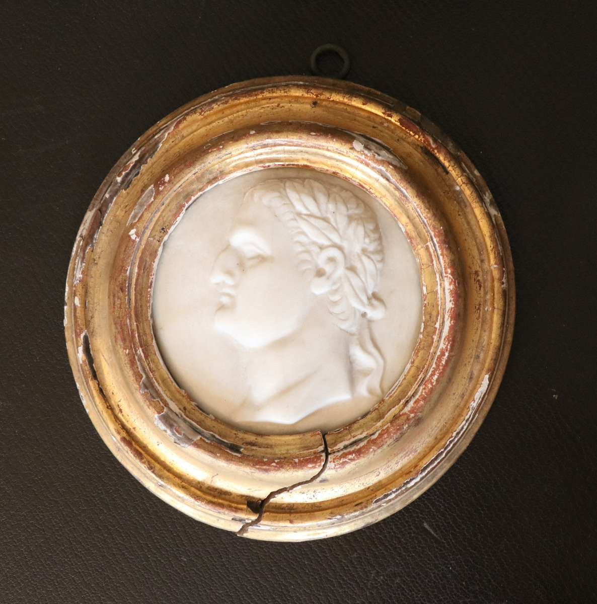 Set Of Four White Marble Medallions-photo-4