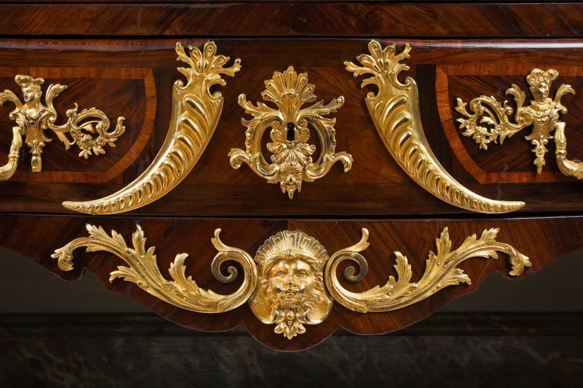 Louis XV Chest Of Drawers, Stamped Criaerd And Jme-photo-4