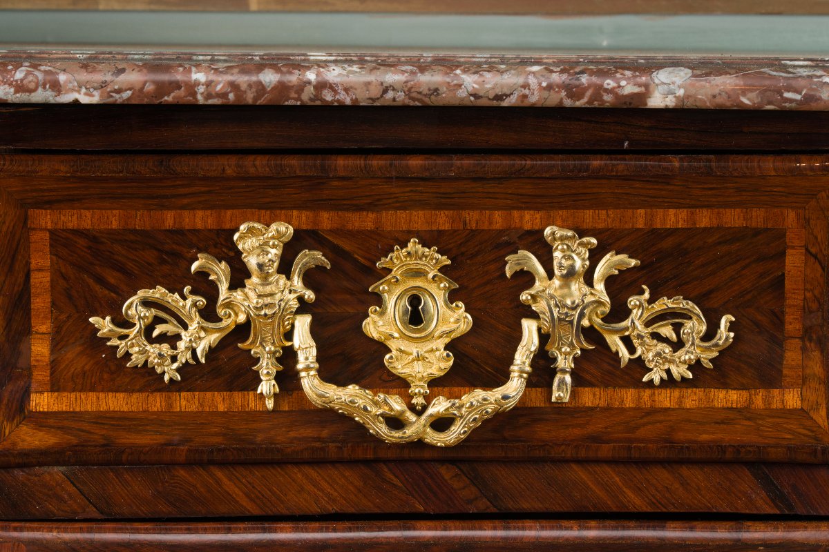Louis XV Chest Of Drawers, Stamped Criaerd And Jme-photo-5