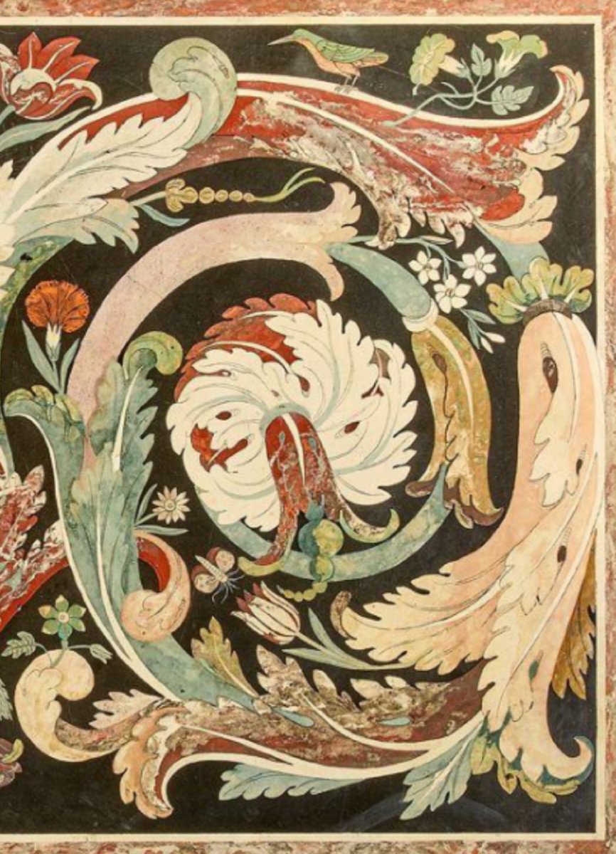 Plateau en scagliole, XVIIème siècle-photo-4