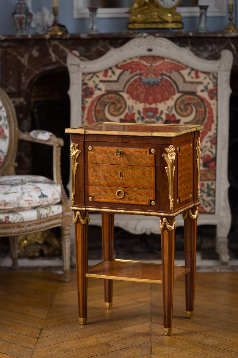 Table de salon d'époque Louis XVI, Philippe-Claude Montigny-photo-2