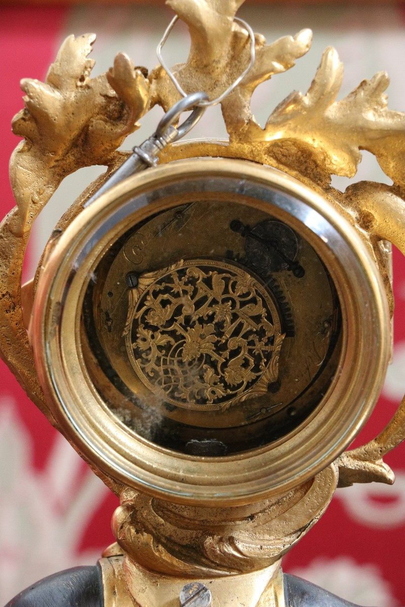 Pendule à l’éléphant d'époque Louis XV -photo-1