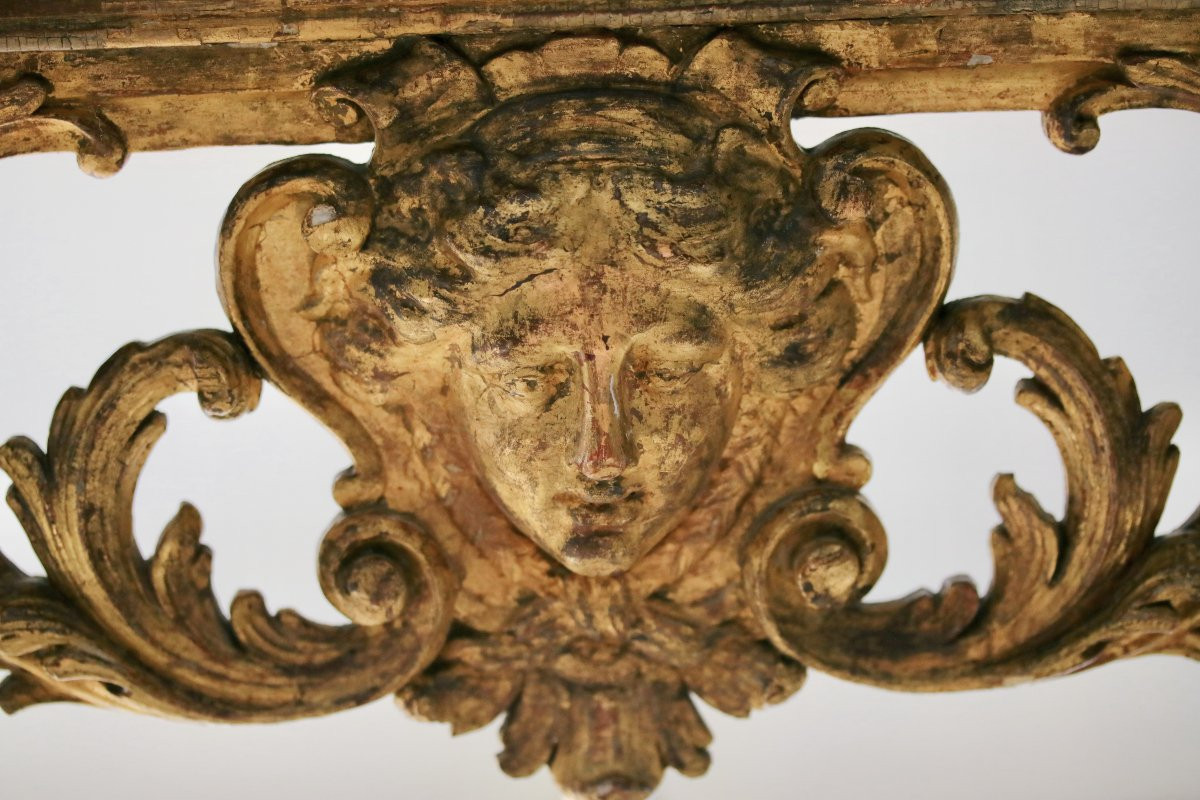 Console Louis XIV en bois doré-photo-8