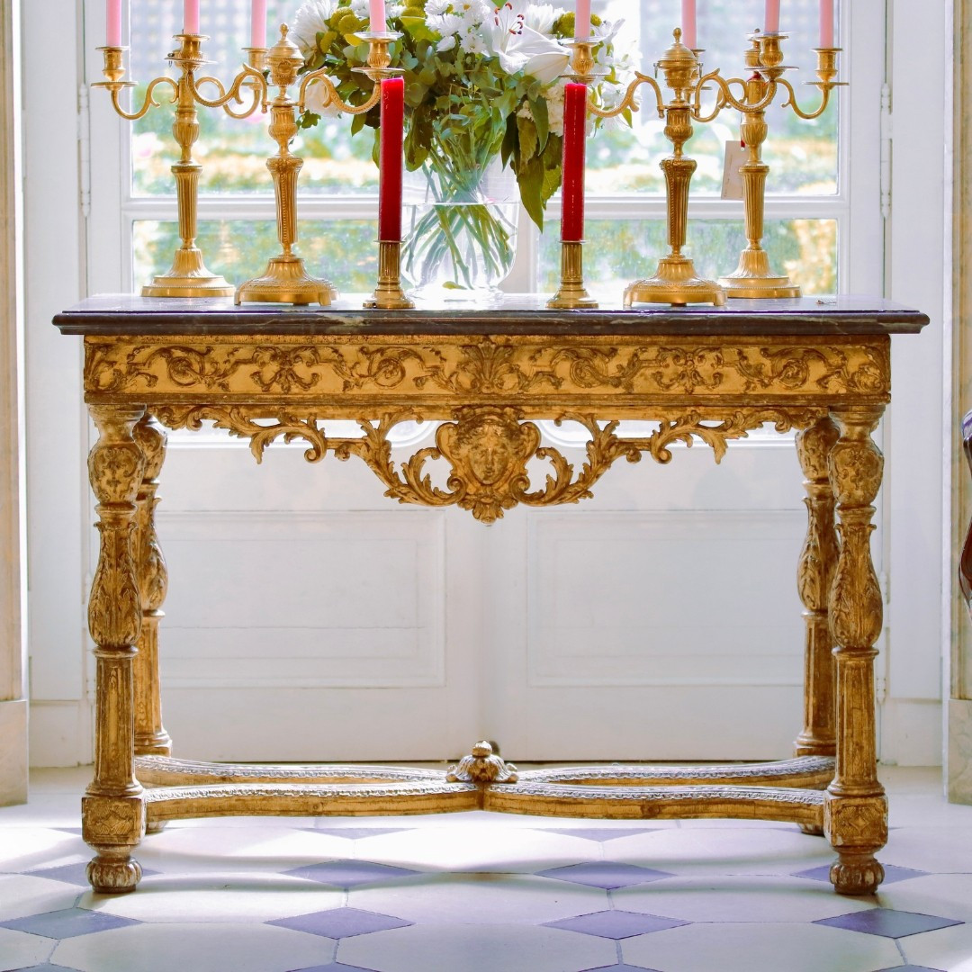 Console Louis XIV en bois doré