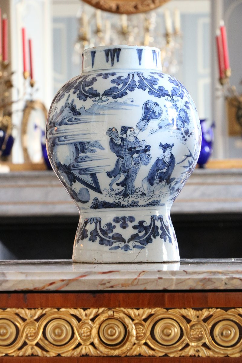 Vase en faïence de Delft XVIIème-photo-2