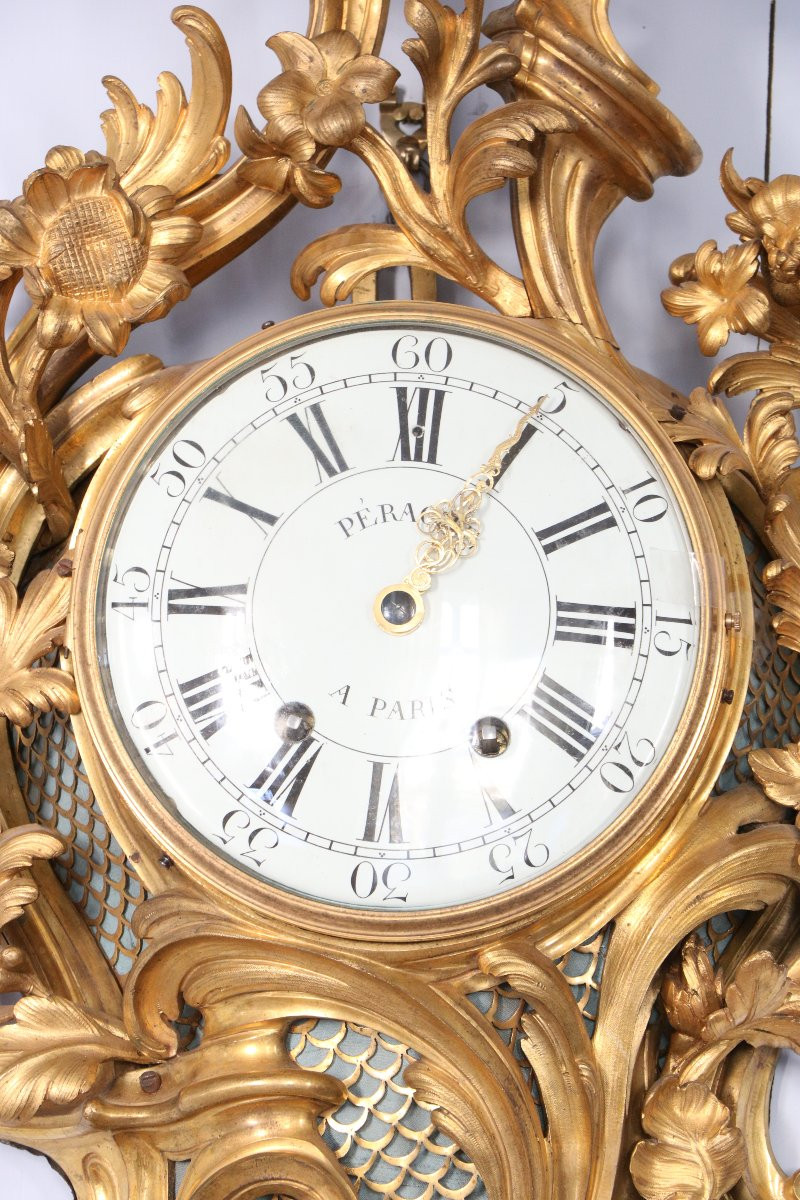 Large Louis XV Cartel Clock-photo-2