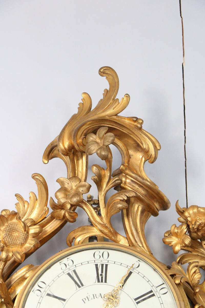 Large Louis XV Cartel Clock-photo-2