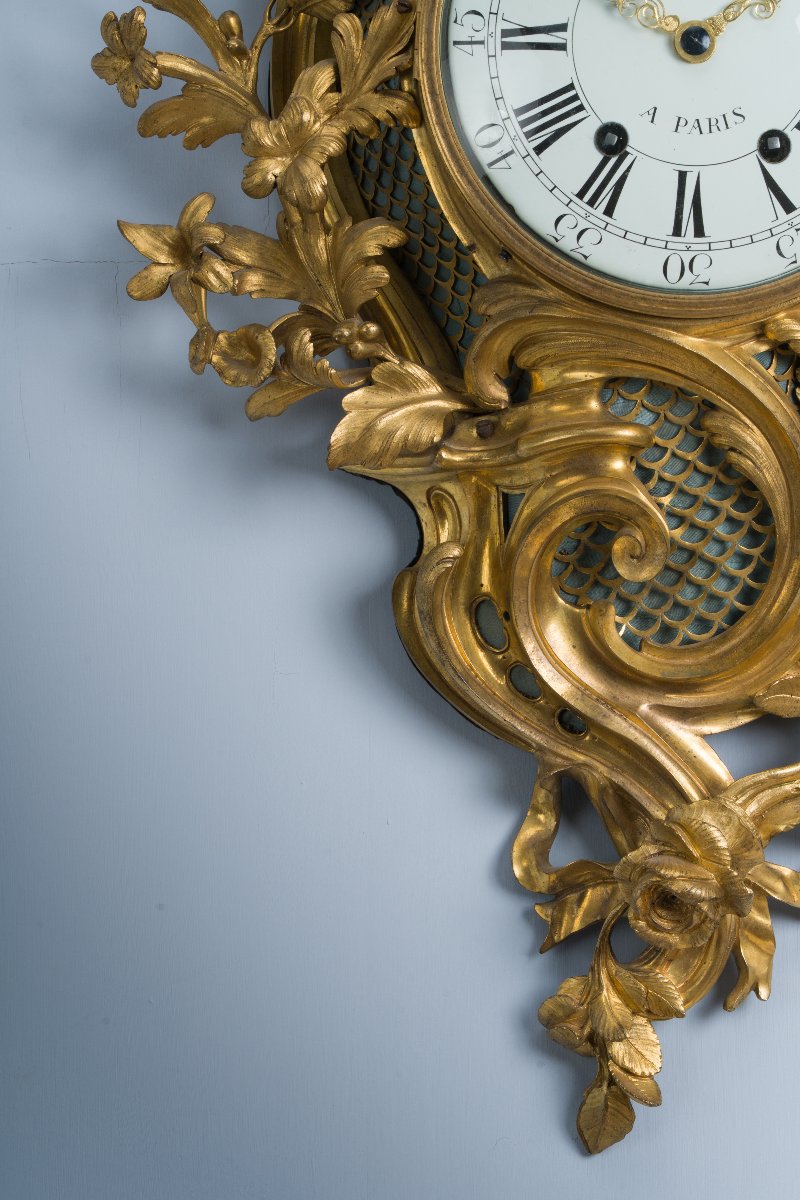 Large Louis XV Cartel Clock-photo-4