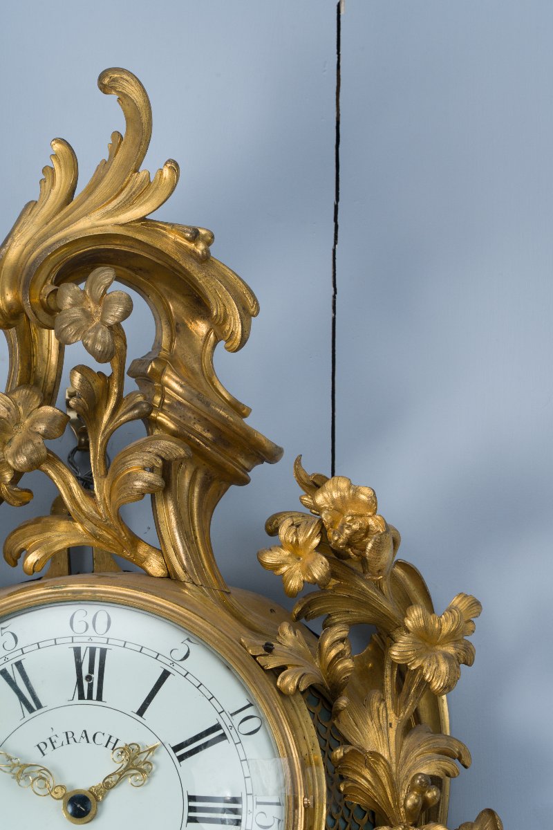 Large Louis XV Cartel Clock-photo-5
