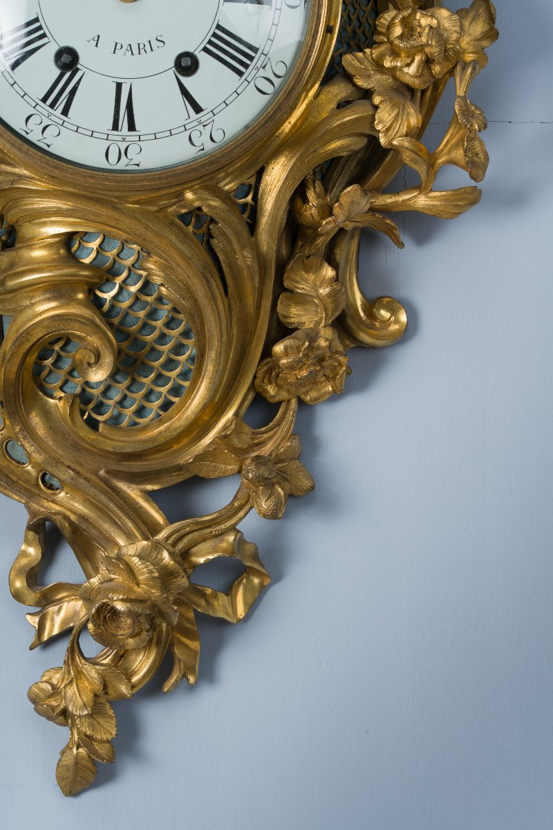 Large Louis XV Cartel Clock-photo-7