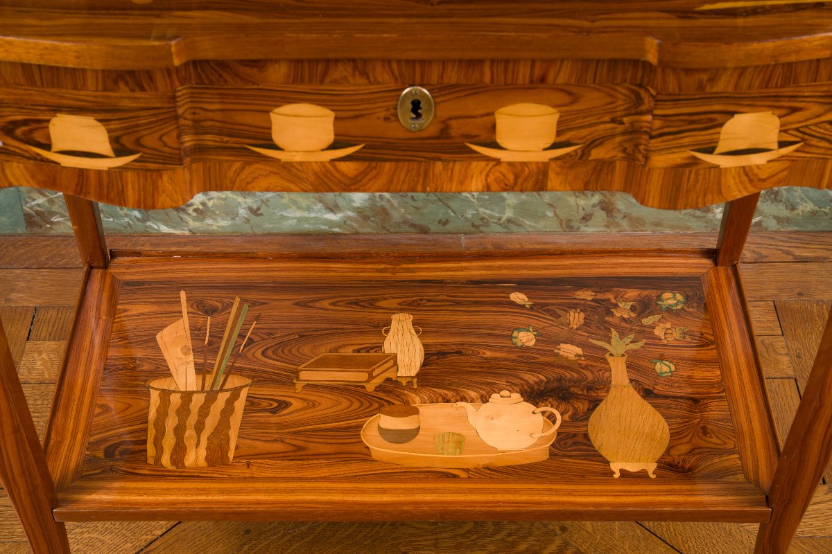 Mid-period Transitional Bonheur Du Jour Attributed To Charles Topino-photo-3