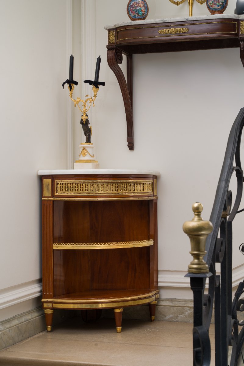 Paire d’encoignures estampillées G.Dester provenant du château de Dampierre-photo-2