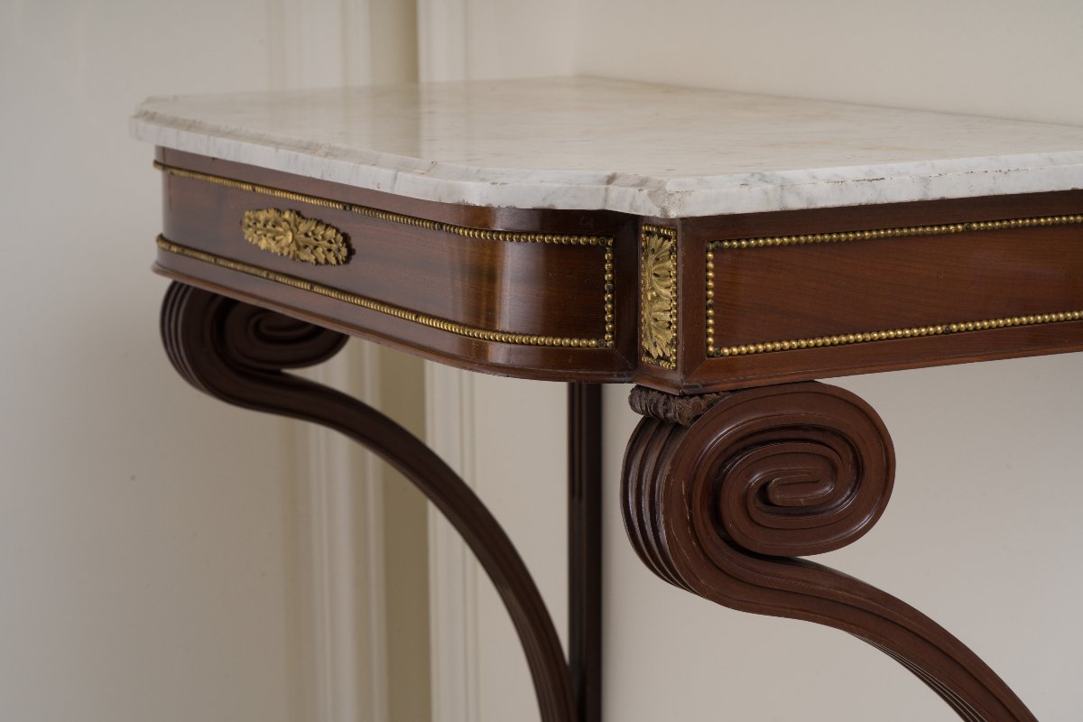 Pair Of Consoles Stamped Schneider From The Château De Saint-cloud-photo-4