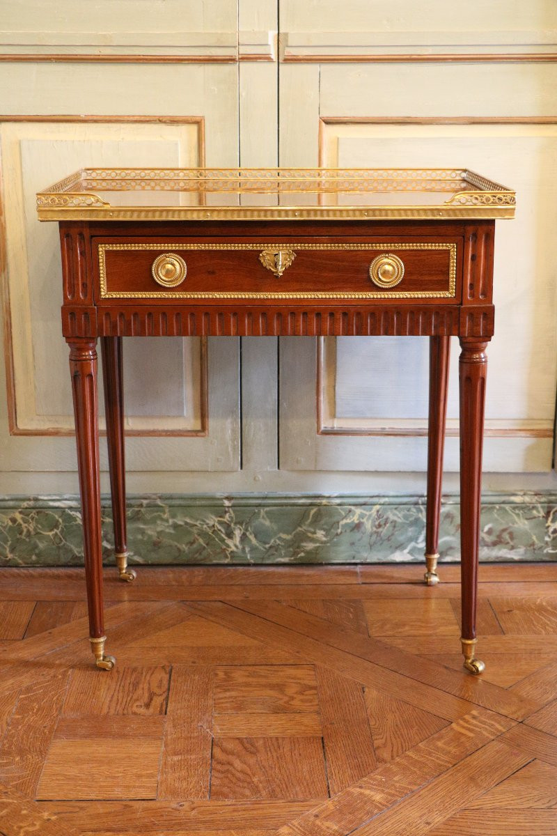 Louis XVI Table Stamped Louis Moreau And Jme-photo-2