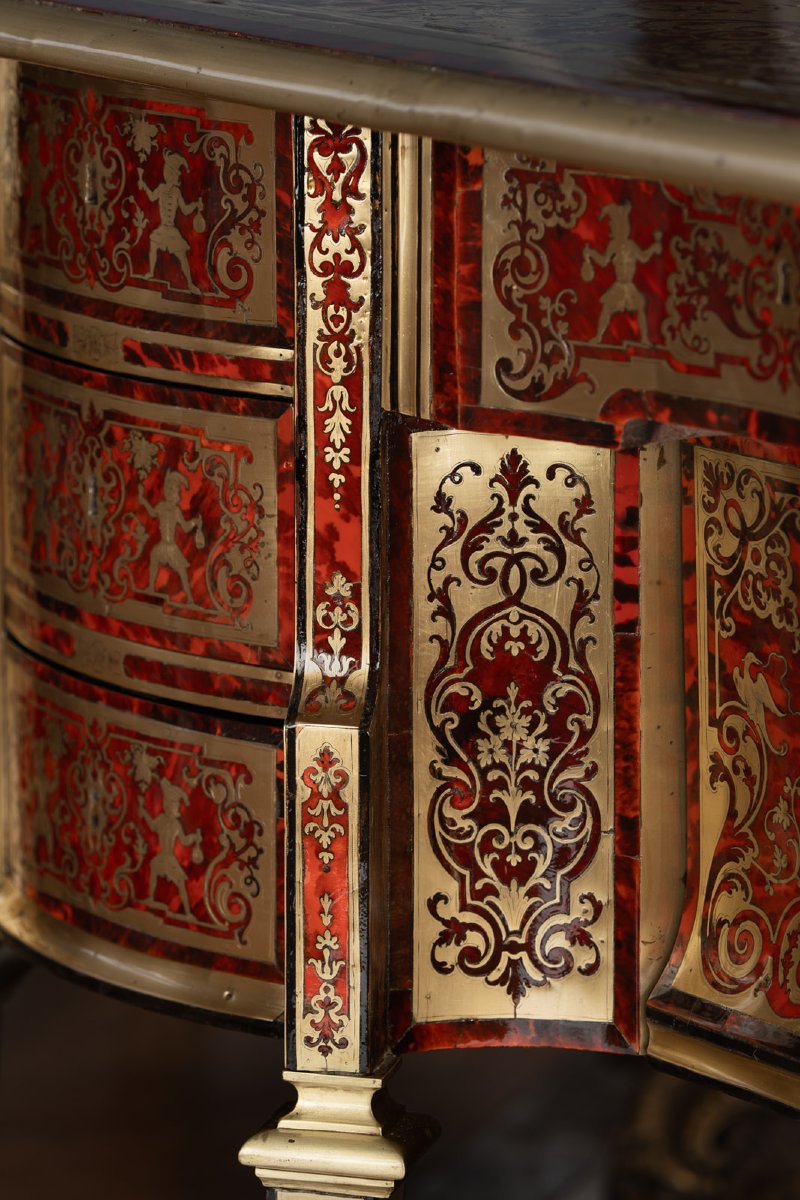 Bureau Mazarin en marqueterie Boulle-photo-5