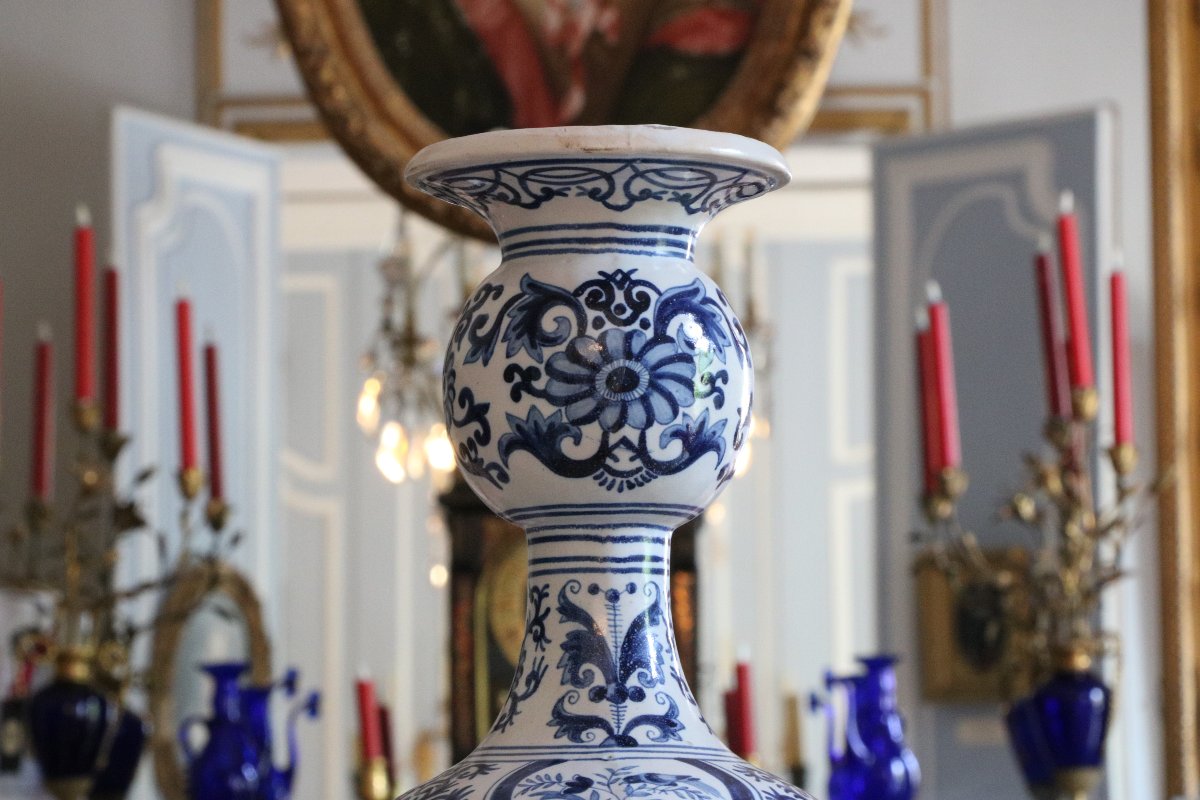 Paire de vases en faïence de Delft-photo-2