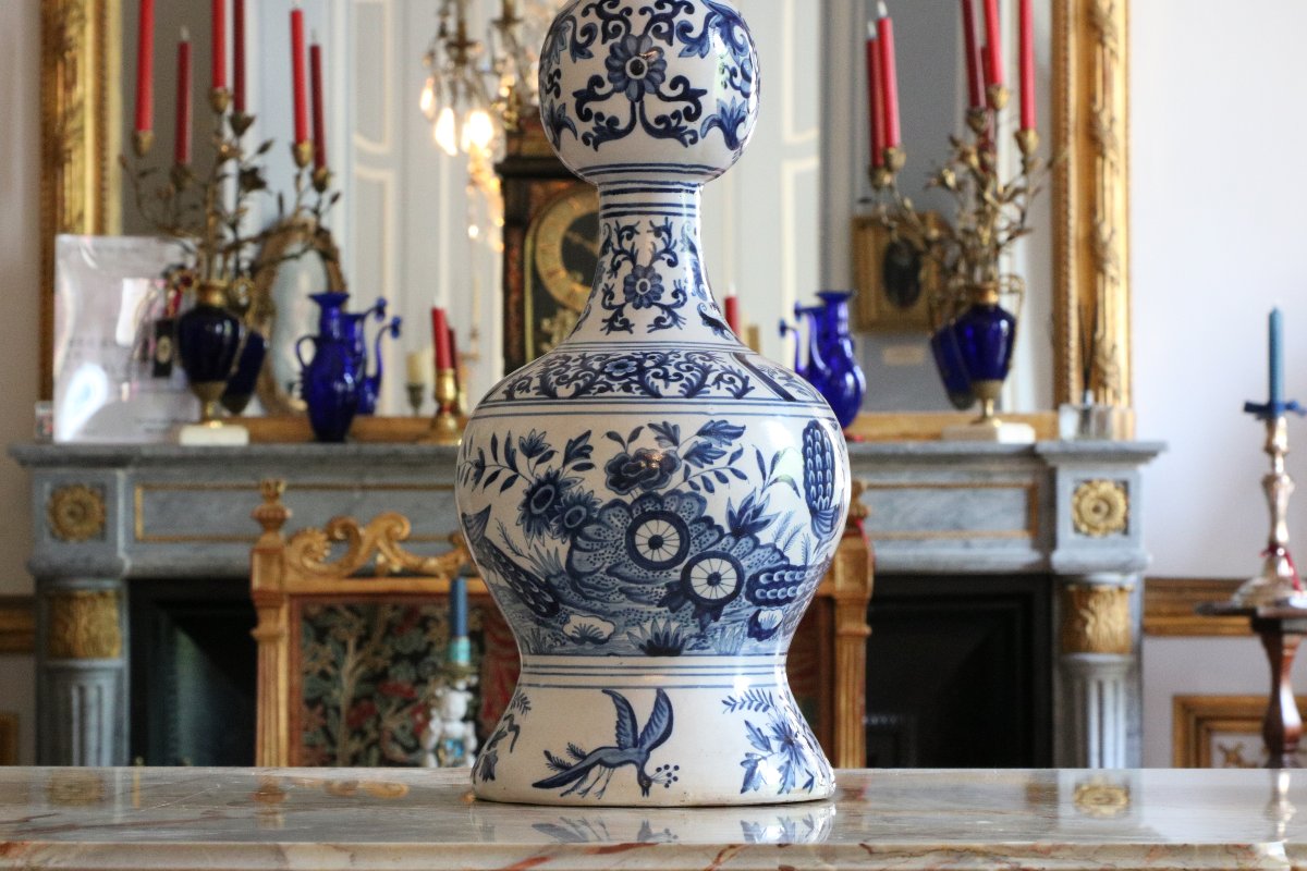 Paire de vases en faïence de Delft-photo-3