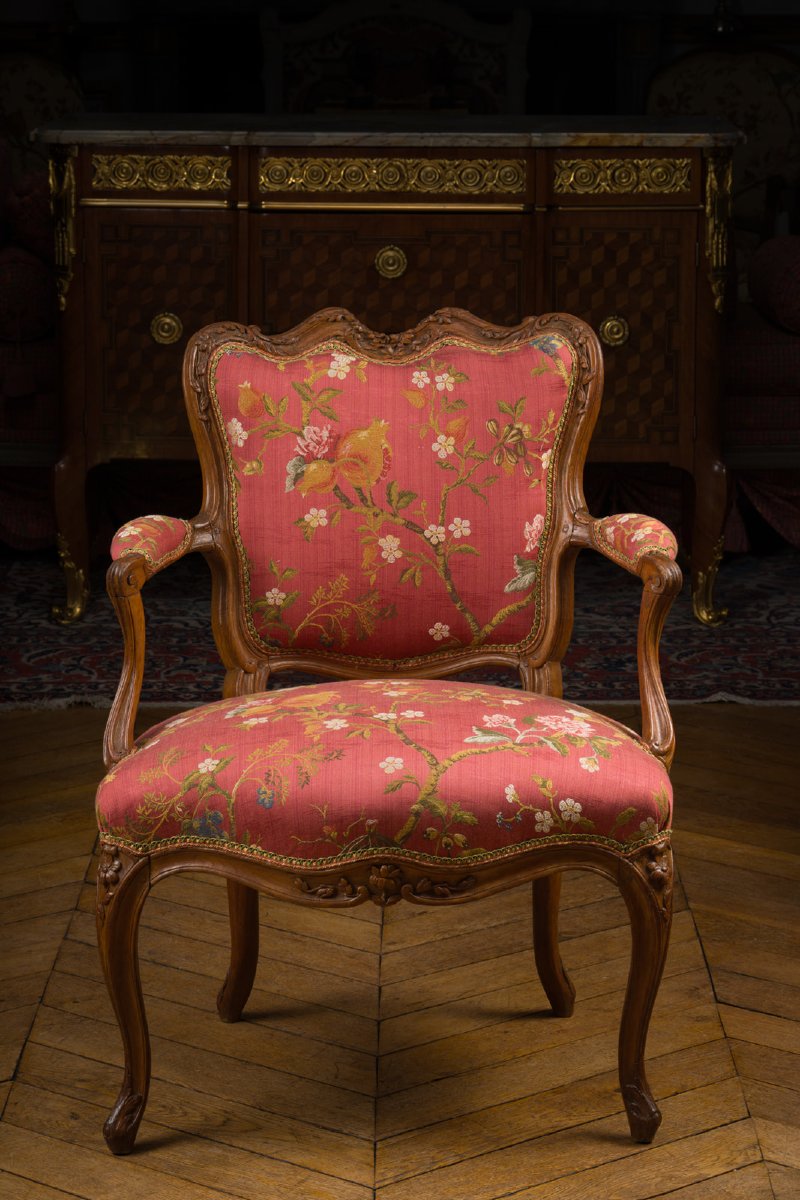 Louis XV-era Hairdressing Chair, Stamped -photo-2