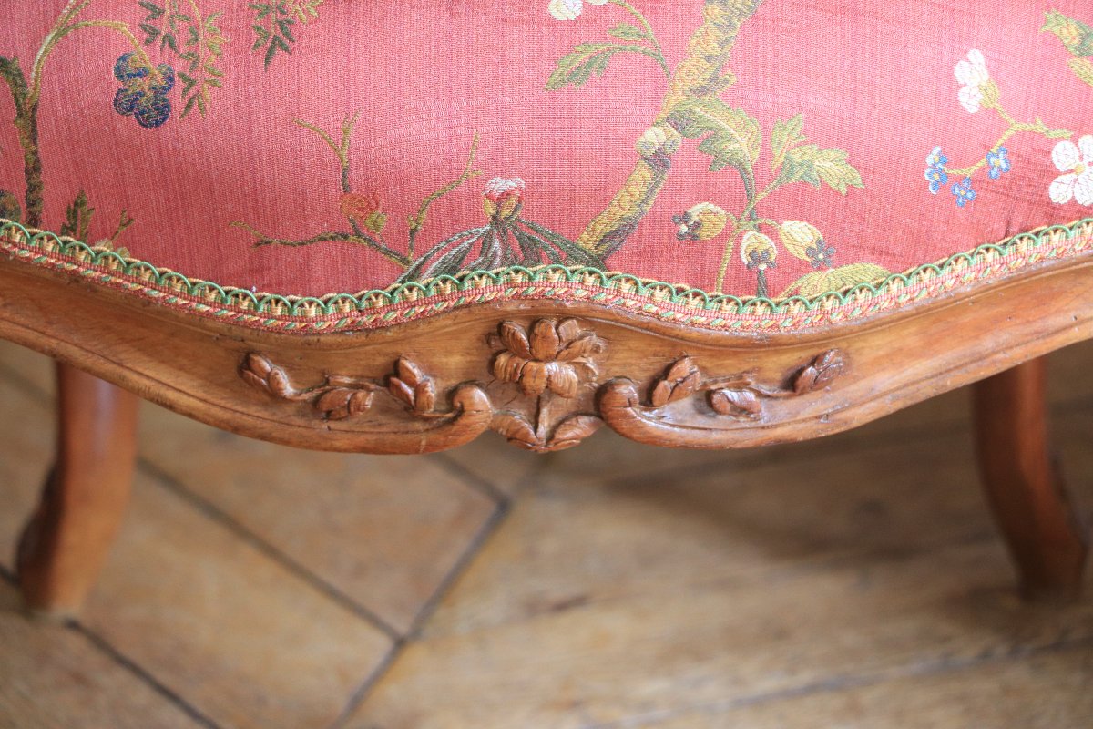 Fauteuil à coiffer d'époque Louis XV, estampillé Pierre Bara.-photo-2