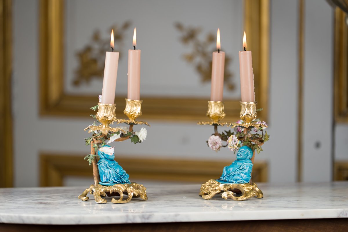 Pair Of Louis XV Candlesticks-photo-2
