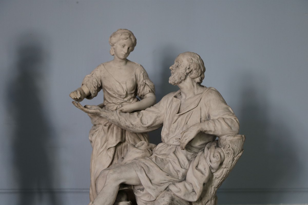 Blind Belisarius Giving Alms, In Lorraine, Louis XVI Period-photo-2