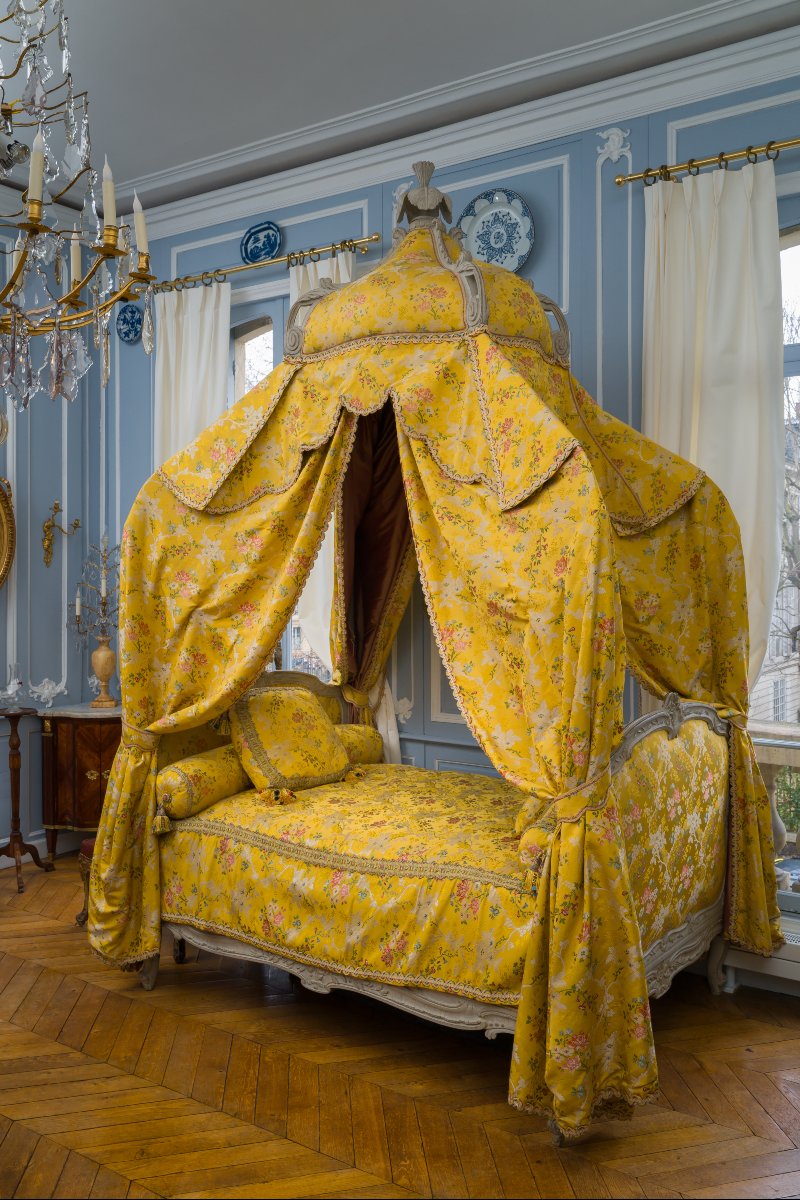 Polish-style Bed Stamped "nicolas Heurtaut"