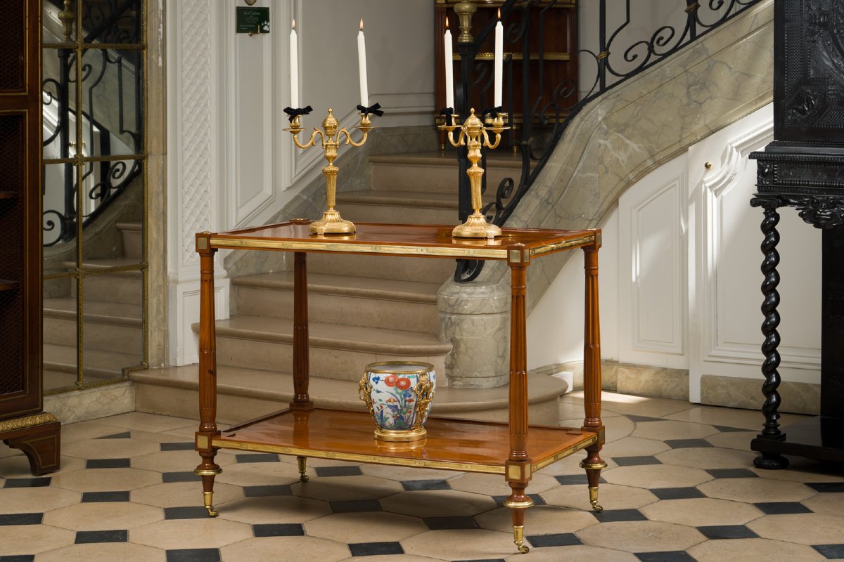	Louis XVI-era Side Table, Stamped "pierre Garnier"-photo-3