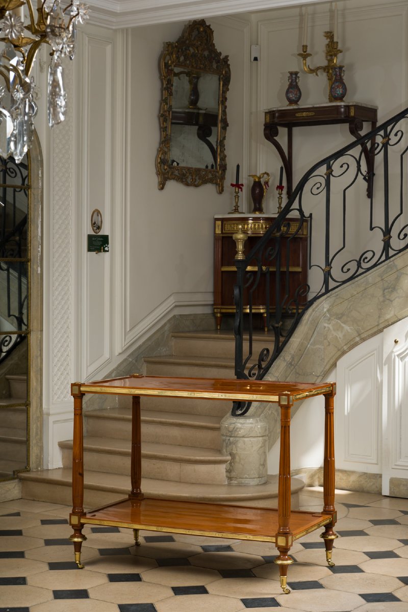 	Louis XVI-era Side Table, Stamped "pierre Garnier"-photo-4