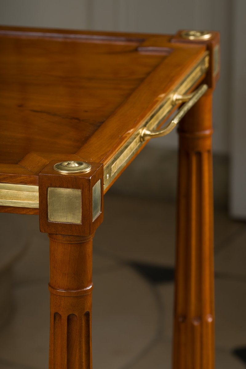 	Louis XVI-era Side Table, Stamped "pierre Garnier"-photo-3